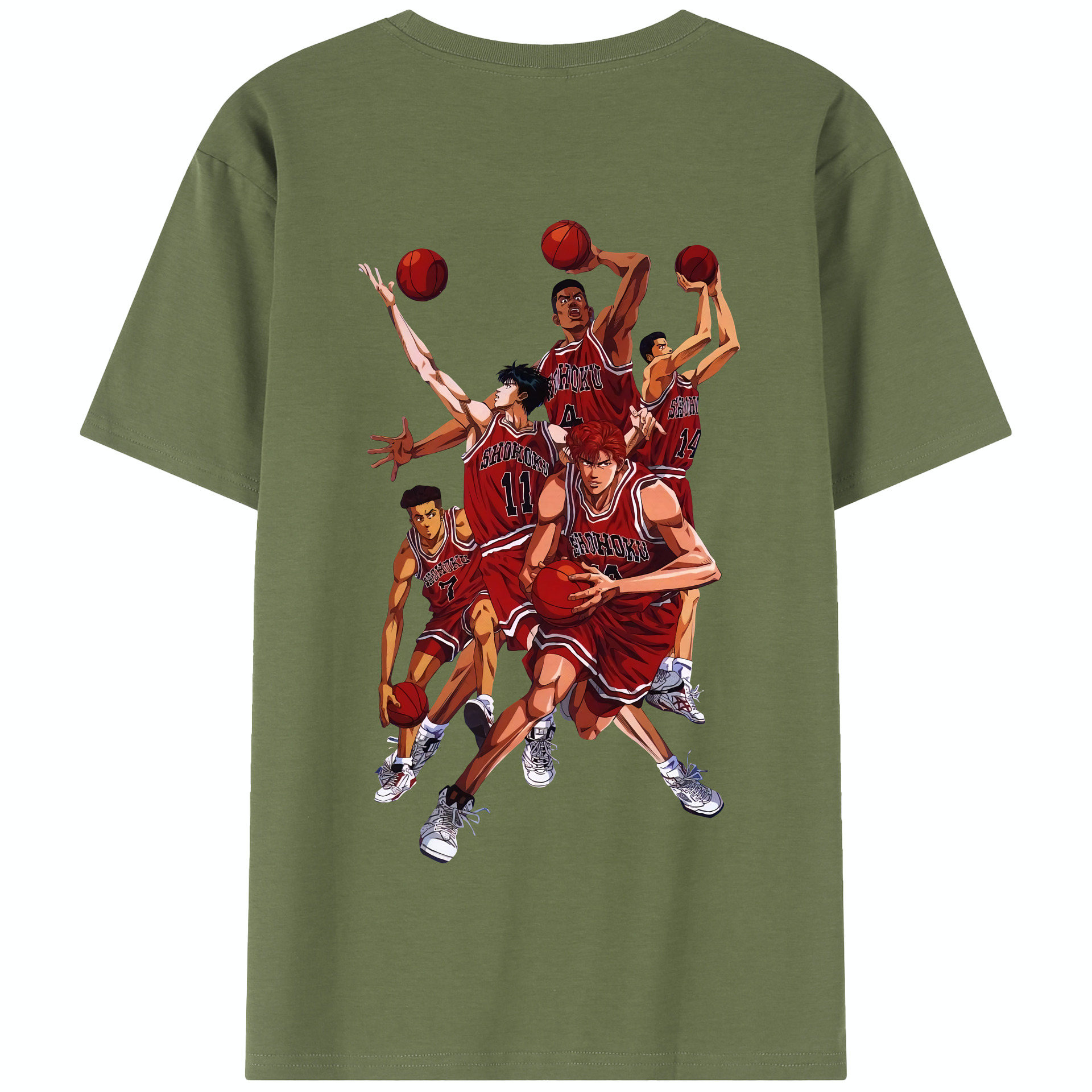 SLAM DUNK／スラムダンク 綿100％半袖Tシャツ（背面プリント）